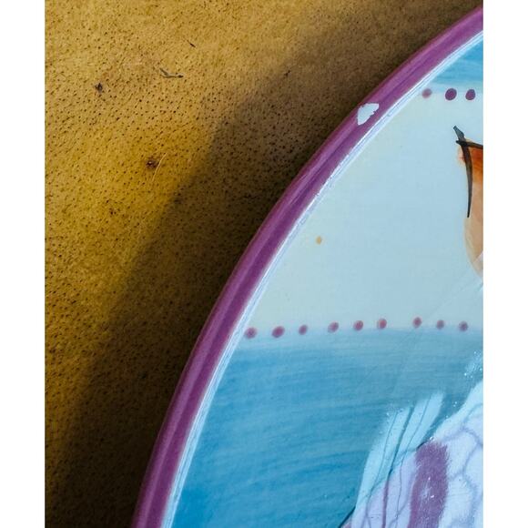 Dansk Ratatouille 9" Salad Lunch Handpainted Plates Set of 4 Eggplant Pepper - Picture 6 of 6